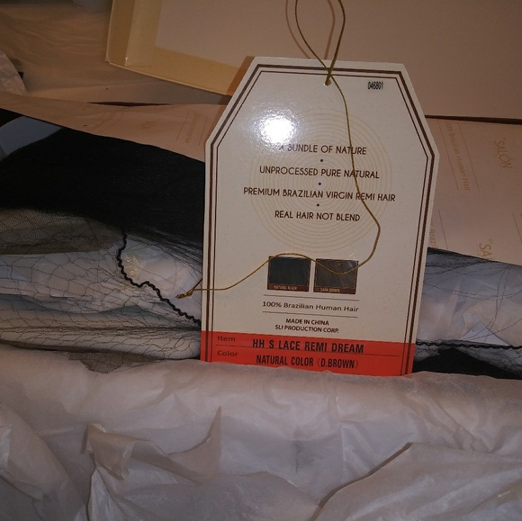 **SOLDNWT 100% Brazalian Human Hair Lace Front Wig 1B - Picture 3 of 6